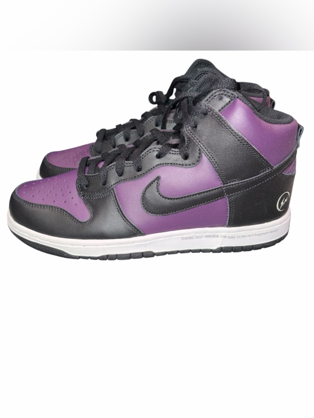 NEW Nike Dunk X High Fragment Design Wine/Black-white Beijing Sneakers size 10